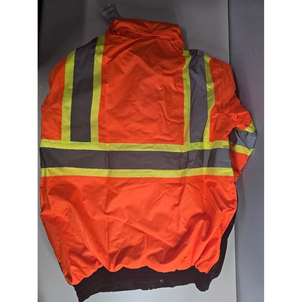 Hi VIS Size MEDIUM Jacket JK Safety Type R Class 3 Quilted Bomber Coat - Picture 6 of 6